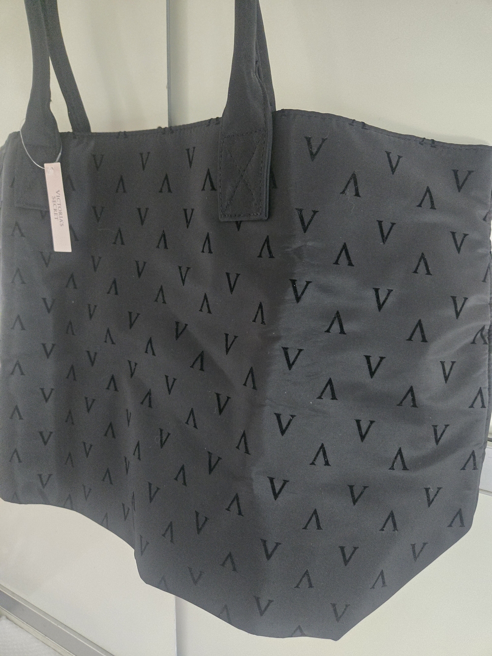 Victoria's Secret Black Logo Jacquard Tote